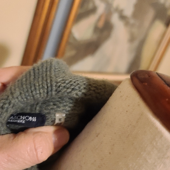 Magaschoni Magashoni Ruffled Front Cashmere Cardigan Green Sage color - Picture 10 of 10